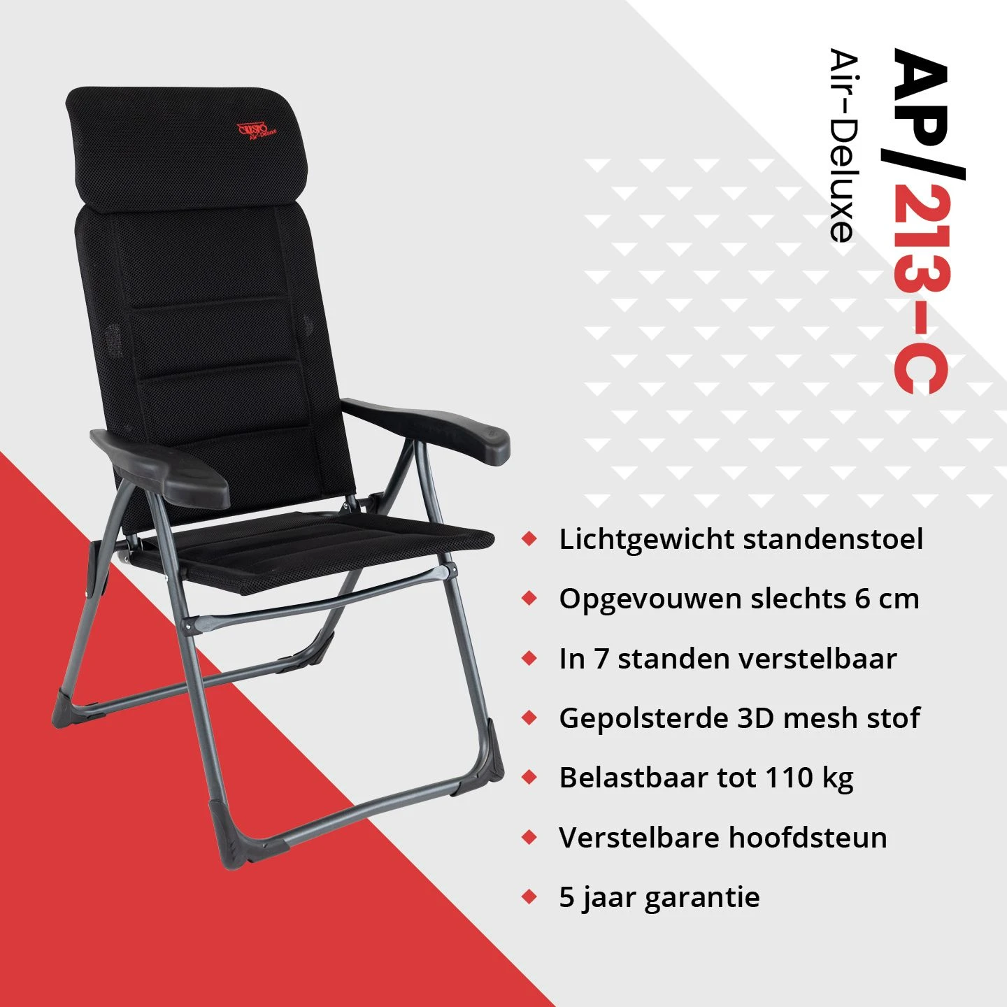 Crespo AP-213 Compact Black Standenstoel 4 Crespo AP-213 Compact Black Standenstoel - Afbeelding 2