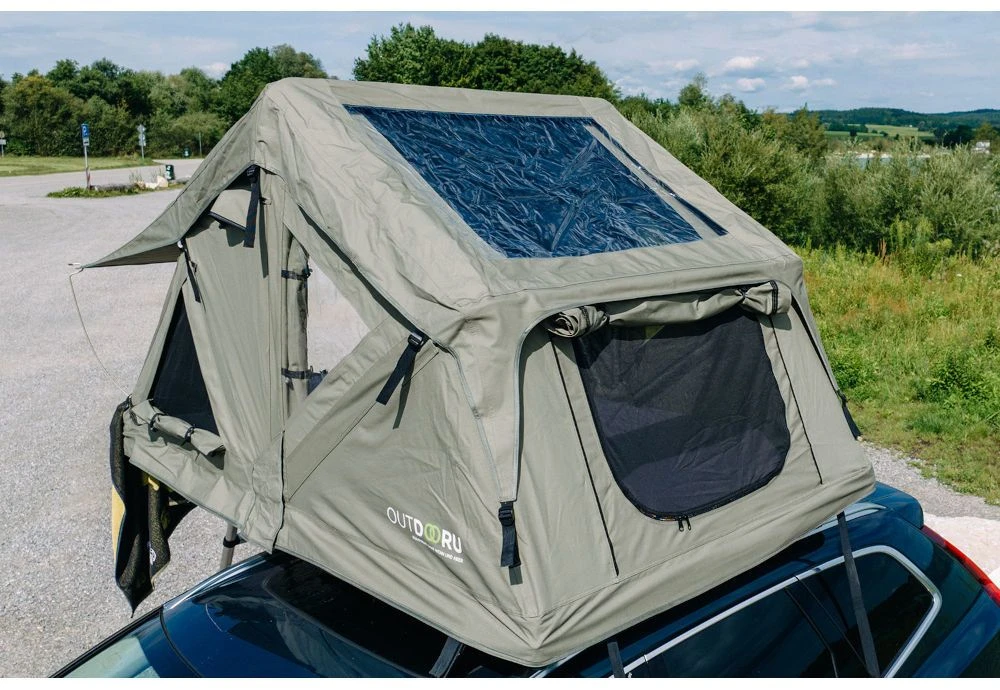 OutdoorU Compact 2-persoons Daktent - Grey 8 OutdoorU Compact 2-persoons Daktent - Grey - Afbeelding 6
