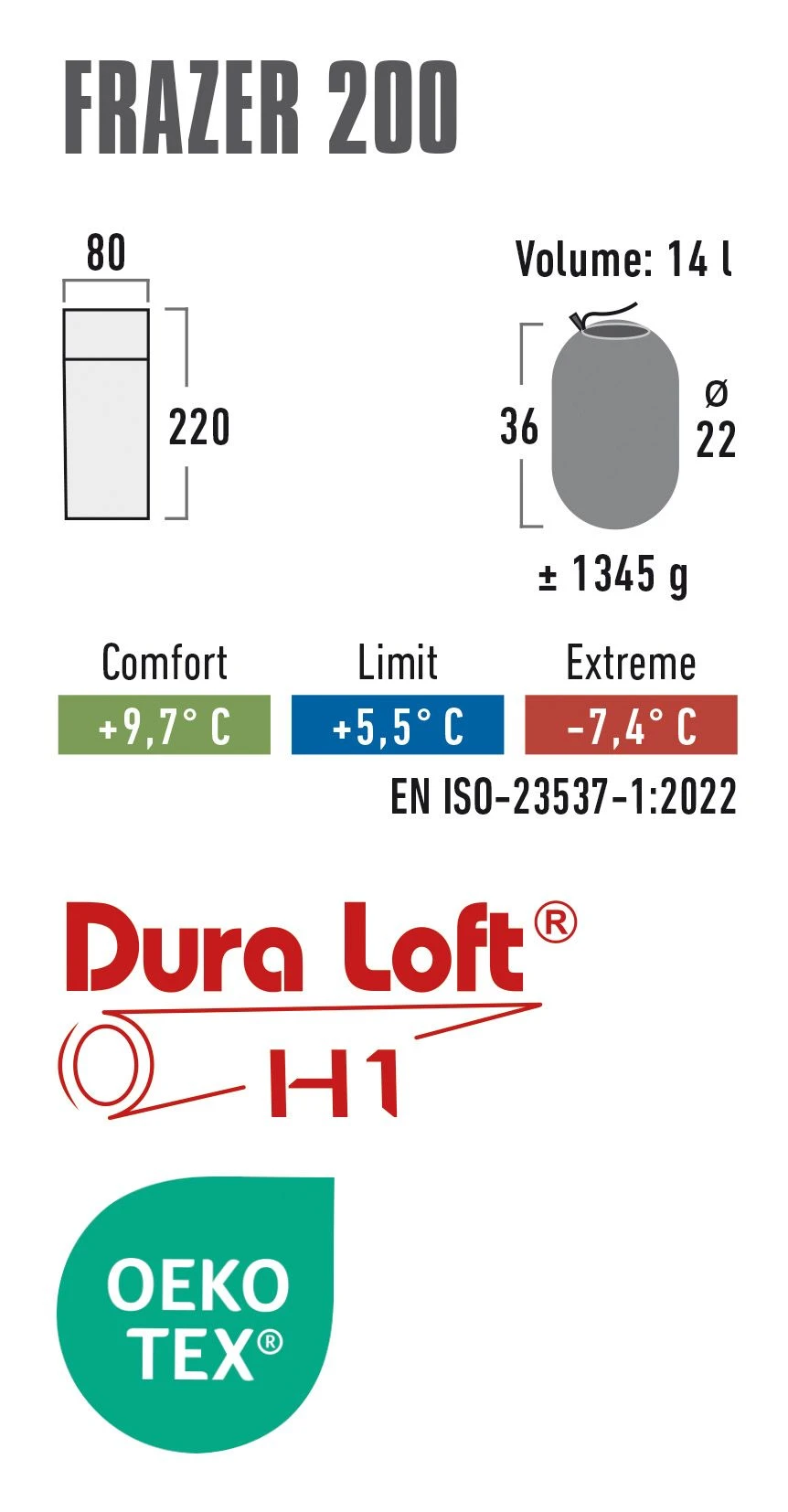 High Peak Frazer 200 Slaapzak 7 High Peak Frazer 200 Slaapzak - Afbeelding 5