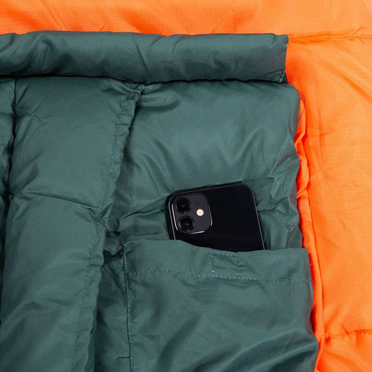 ACAMP Emery 220 X 85 Cm Slaapzak Met Capuchon - Orange 4 ACAMP Emery 220 X 85 Cm Slaapzak Met Capuchon - Orange - Afbeelding 2