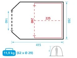 Obelink Benidorm 4 CoolDark Tunneltent -Bo-Camp Verkoopwinkel 576613 576613 images other obelink benidorm 4 blue afb7 2 ecommerce