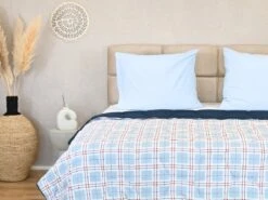 HappyBed Blue Tartan Zomerdekbed - 200x220 Cm -Bo-Camp Verkoopwinkel 59fbf4de190b6eba