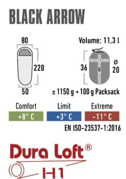 High Peak Black Arrow Slaapzak 11 High Peak Black Arrow Slaapzak -Bo-Camp Verkoopwinkel 61a26b74b878bf83