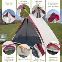 Skandika Comanche 8 Tipi Bell Tent 12 Skandika Comanche 8 Tipi Bell Tent -Bo-Camp Verkoopwinkel 620f7551619042.18149818