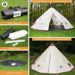 Skandika Tipi Kota 550 Groepstent - Beige 10 Skandika Tipi Kota 550 Groepstent - Beige -Bo-Camp Verkoopwinkel 62179d9fa54d19.05169834