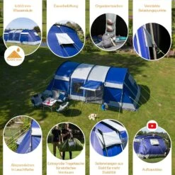 Skandika Montana 10 Sleeper Tunneltent - Blue 12 Skandika Montana 10 Sleeper Tunneltent - Blue -Bo-Camp Verkoopwinkel 62179ea3069ad0.29150621