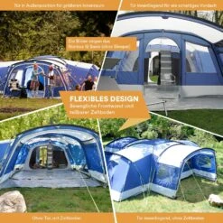 Skandika Nimbus 12 Sleeper Blauwe Groepstent -Bo-Camp Verkoopwinkel 621f32487eb035.05596697