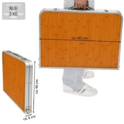 AMANKA 90x60 Bamboe Design Aluminium Kampeertafel -Bo-Camp Verkoopwinkel 6229b7309f6716.36950574