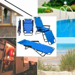 AMANKA 180 X 60 Verstelbare Relaxstoel - Blue -Bo-Camp Verkoopwinkel 623c87d9384a28.18485155