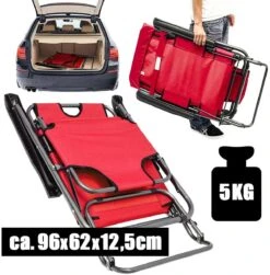 AMANKA 180 X 60 Verstelbare Relaxstoel - Red -Bo-Camp Verkoopwinkel 624195544cbb44.23082767