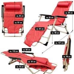 AMANKA 178 X 60 Verstelbare Relaxstoel - Red 10 AMANKA 178 X 60 Verstelbare Relaxstoel - Red -Bo-Camp Verkoopwinkel 6241955b630611.61280584