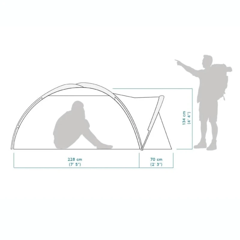 Merkloos Crua Outdoors Duo Koepeltent 5 Merkloos Crua Outdoors Duo Koepeltent - Afbeelding 3