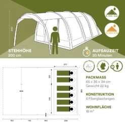 Skandika Falkenberg 6 Tunneltent -Bo-Camp Verkoopwinkel 629472a8595f49.09247960