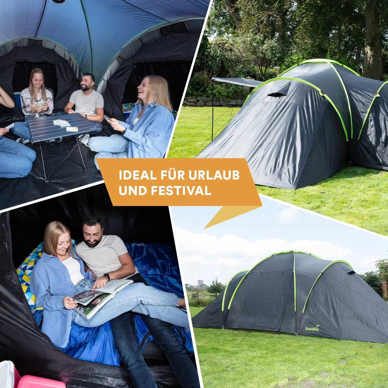 Skandika Daytona 6 XXL Koepeltent 4 Skandika Daytona 6 XXL Koepeltent - Afbeelding 2