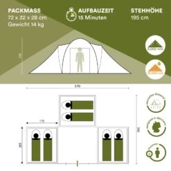 Skandika Daytona 6 XXL Koepeltent 13 Skandika Daytona 6 XXL Koepeltent -Bo-Camp Verkoopwinkel 62a21225d02c67.44825978