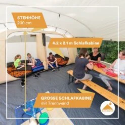 Skandika Nordland 6 Beige Tunneltent -Bo-Camp Verkoopwinkel 62b487157f1d01.63905385