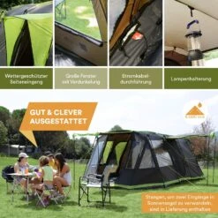 Skandika Nordland 4 Grijze Tunneltent -Bo-Camp Verkoopwinkel 62b487168884d0.03606919