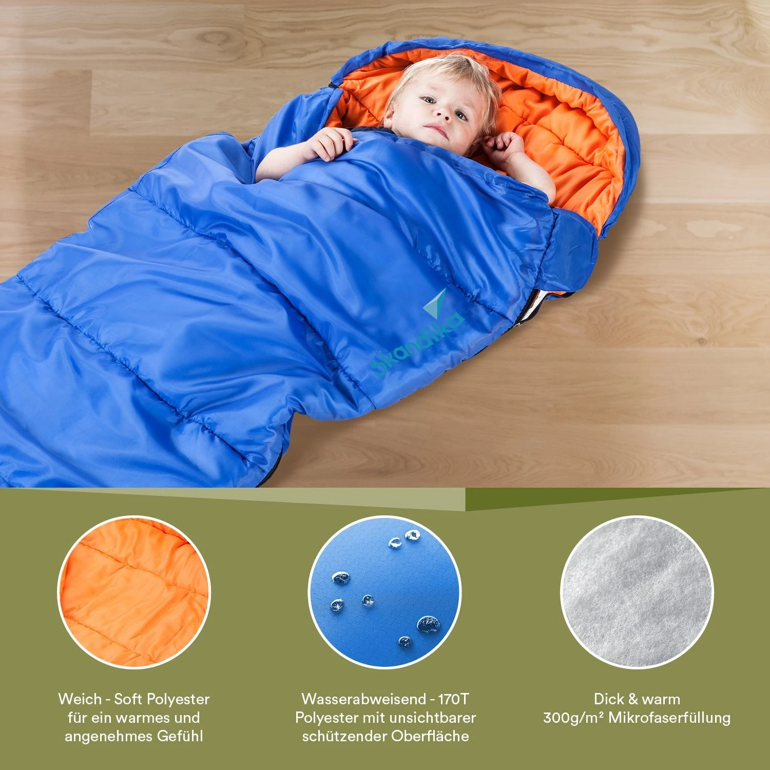 Skandika Vegas Junior Blauwe Slaapzak 4 Skandika Vegas Junior Blauwe Slaapzak - Afbeelding 2