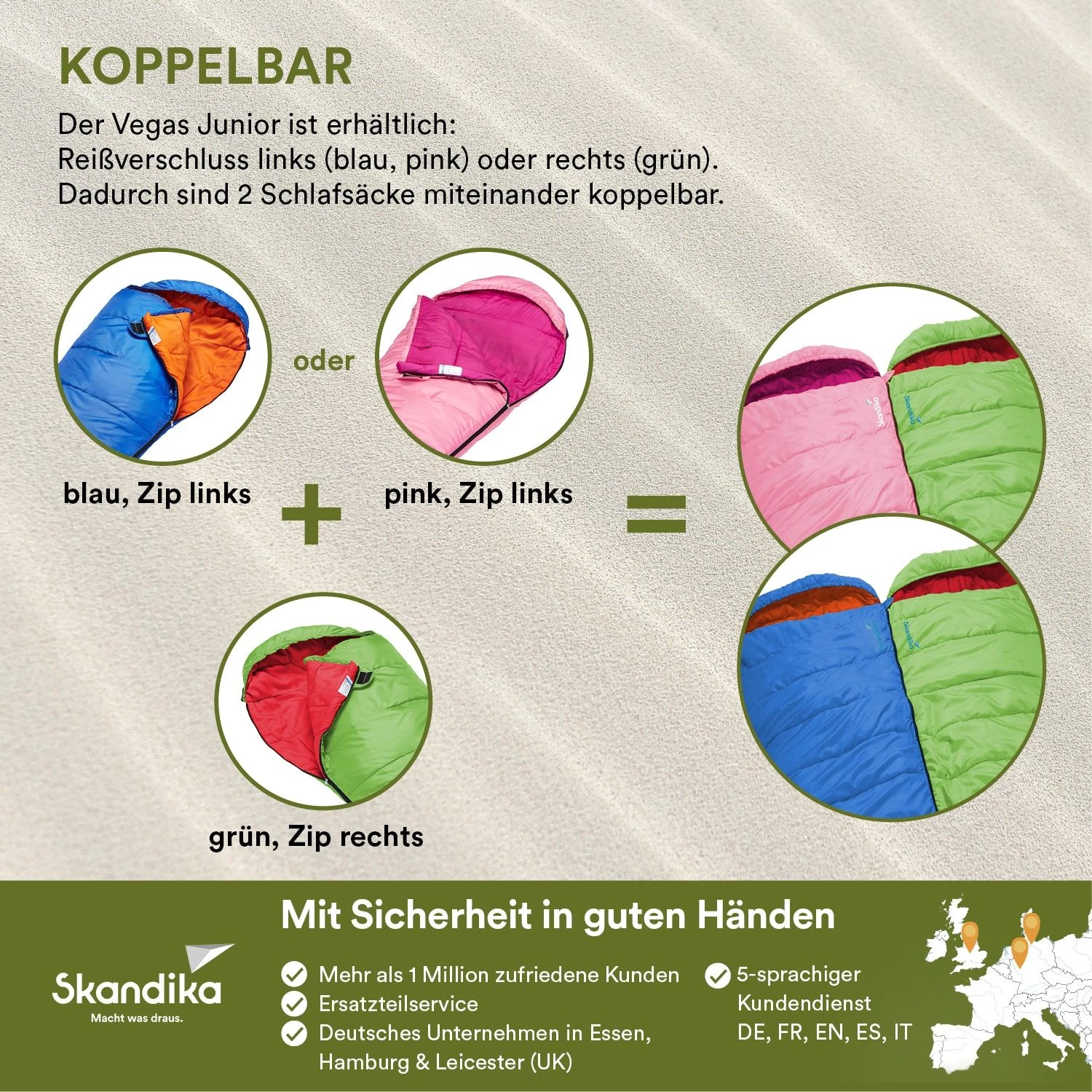 Skandika Vegas Junior Blauwe Slaapzak 8 Skandika Vegas Junior Blauwe Slaapzak - Afbeelding 6