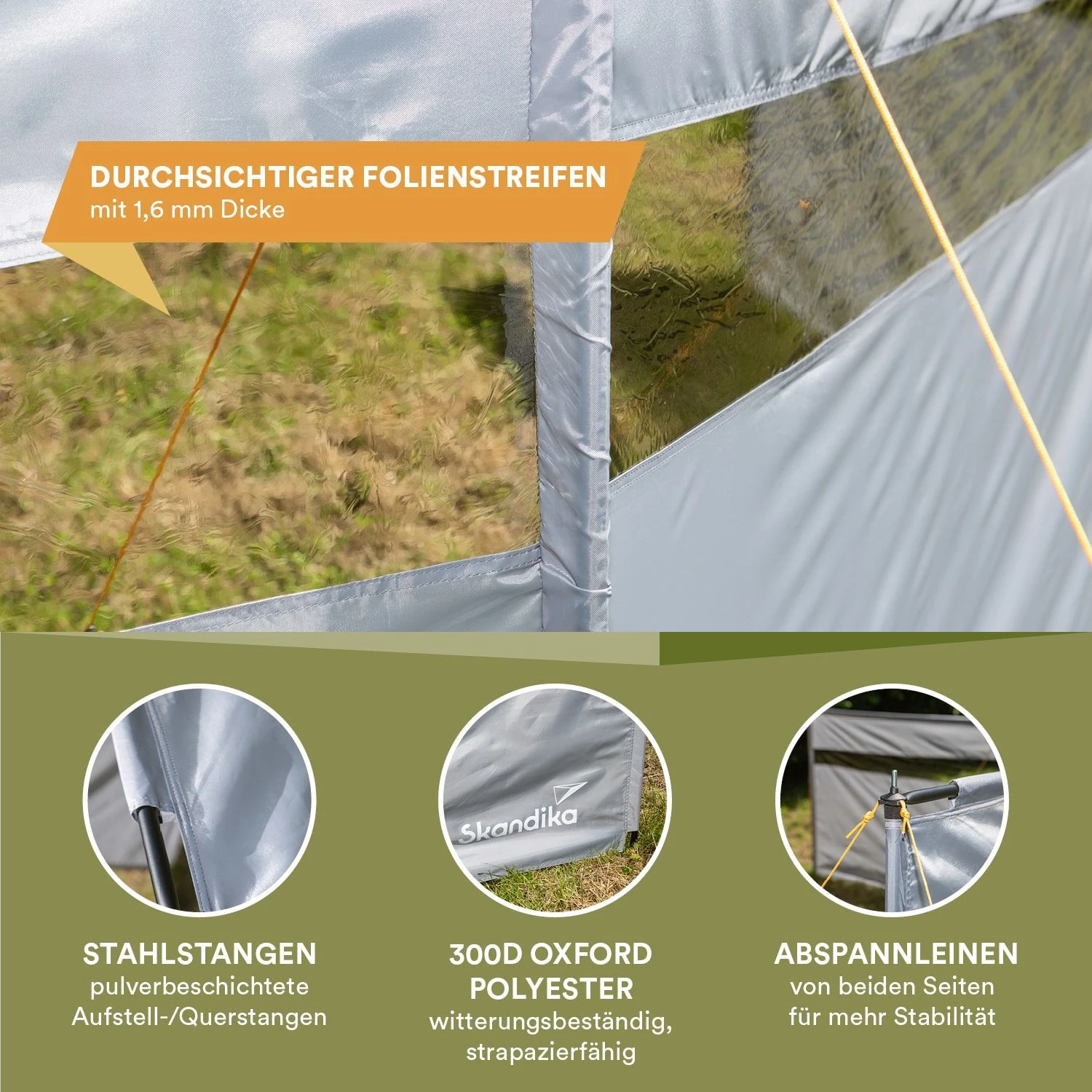 Skandika Bora 4.5 Meter Windscherm 5 Skandika Bora 4.5 Meter Windscherm - Afbeelding 3