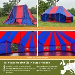 Skandika Morsom Rood/blauwe Eventtent -Bo-Camp Verkoopwinkel 62d552913841f4.51943133
