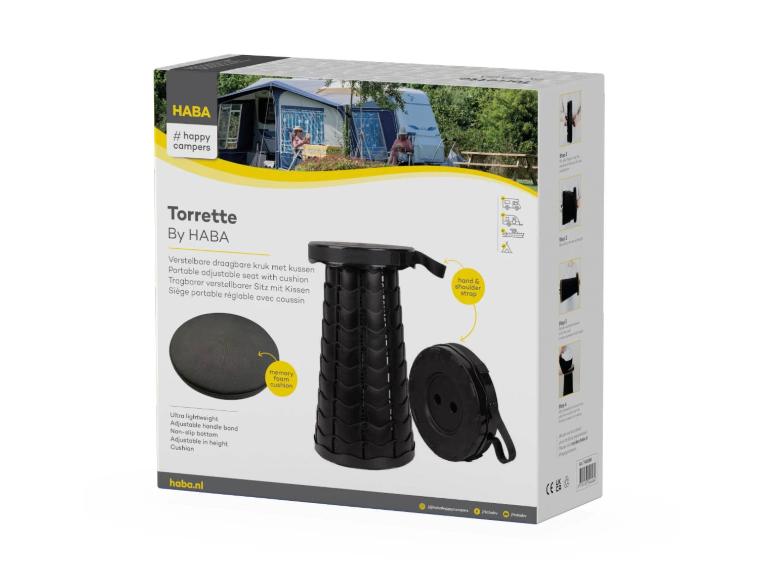 HABA Torrette 2 Verstelbare Draagbare Krukjes Met Kussen 4 HABA Torrette 2 Verstelbare Draagbare Krukjes Met Kussen - Afbeelding 2