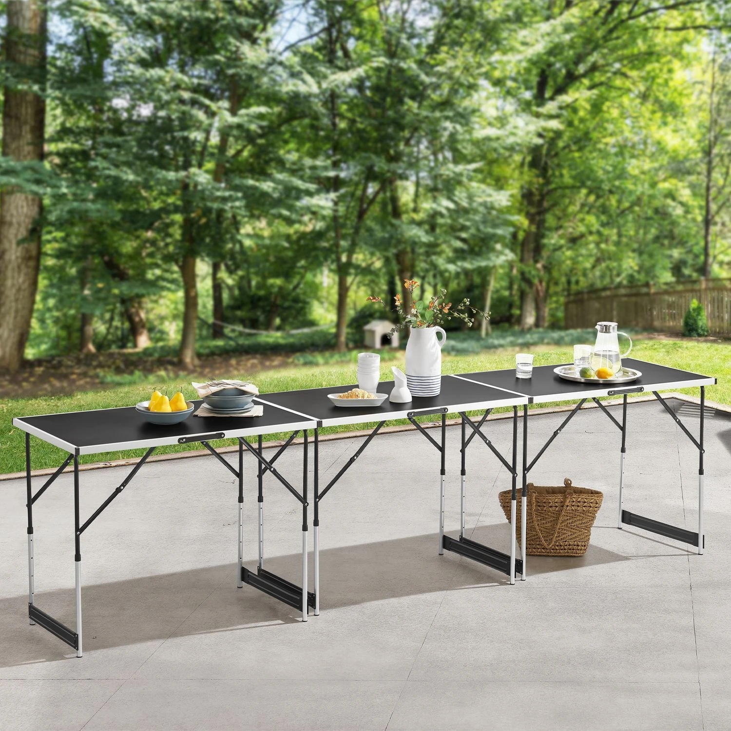 Juskys Set Van 3 Campingtafels 4 Juskys Set Van 3 Campingtafels - Afbeelding 2