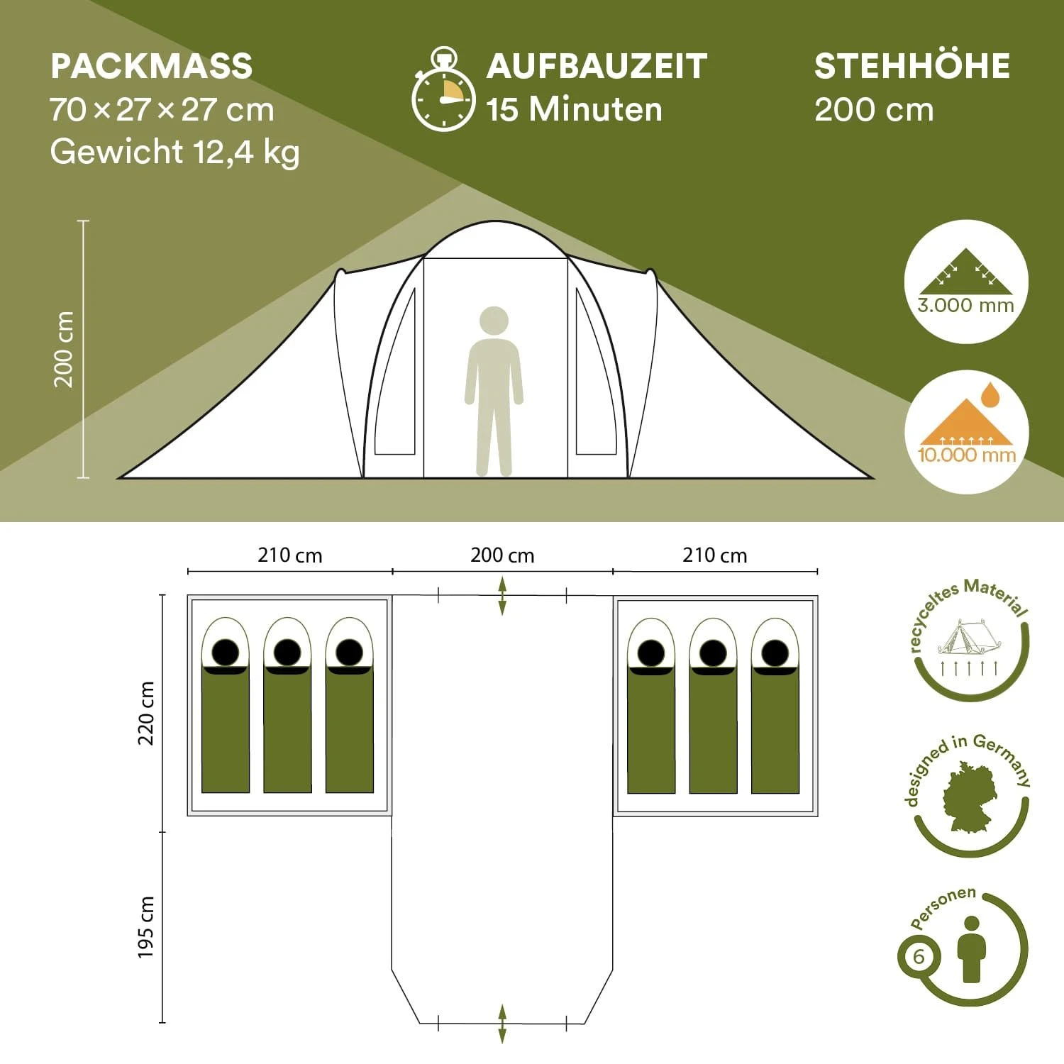 Skandika Hammerfest 6 Plus Tent 8 Skandika Hammerfest 6 Plus Tent - Afbeelding 6