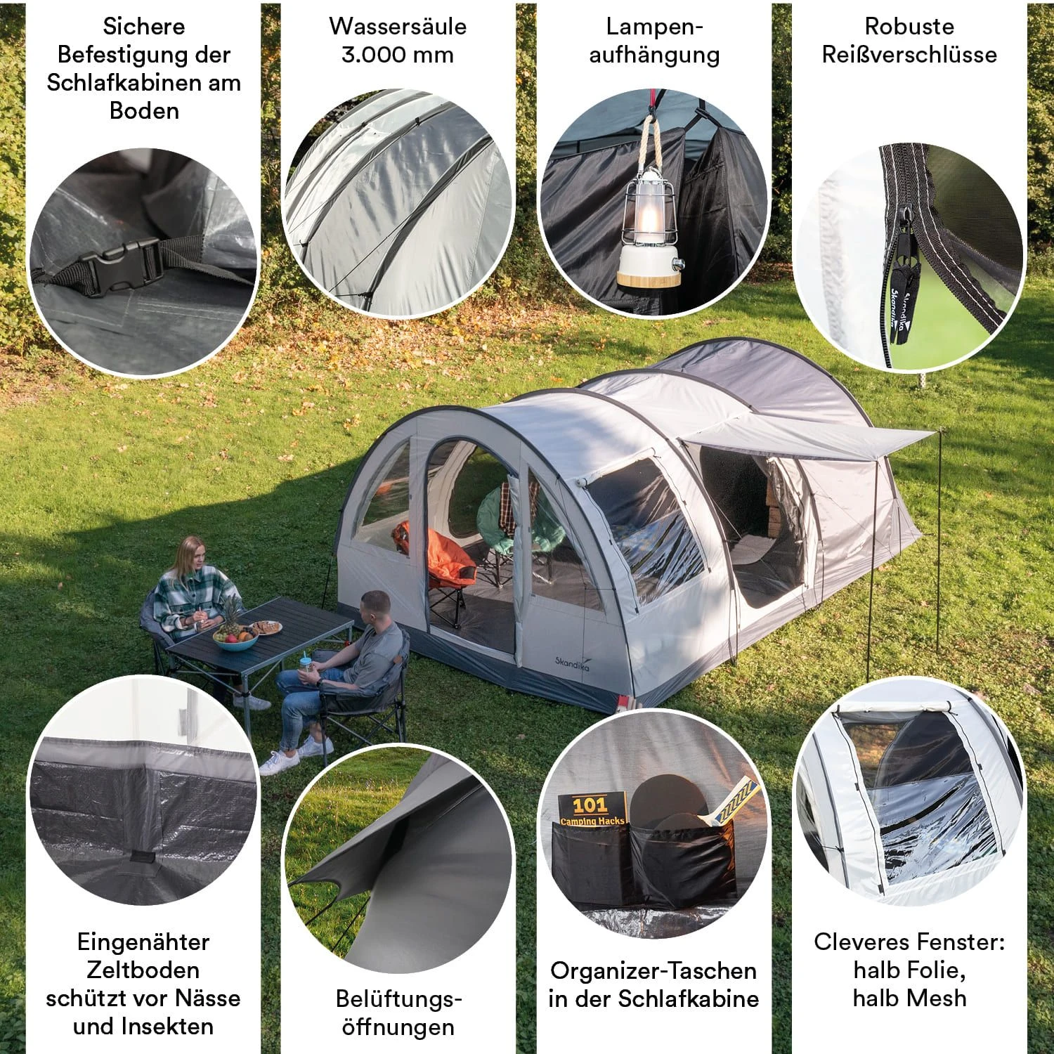 Skandika Simo 5 Tunneltent 5 Skandika Simo 5 Tunneltent - Afbeelding 3