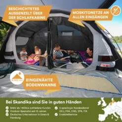 Skandika Gotland 6 Sleeper Protect Tunneltent -Bo-Camp Verkoopwinkel 64a81a96ac38e5.00880838