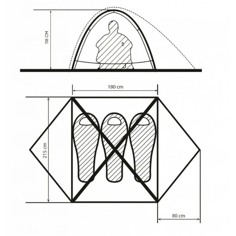 Merkloos Turbat Borzhava 3 Alu Lichtgewicht Tent 7 Merkloos Turbat Borzhava 3 Alu Lichtgewicht Tent - Afbeelding 5