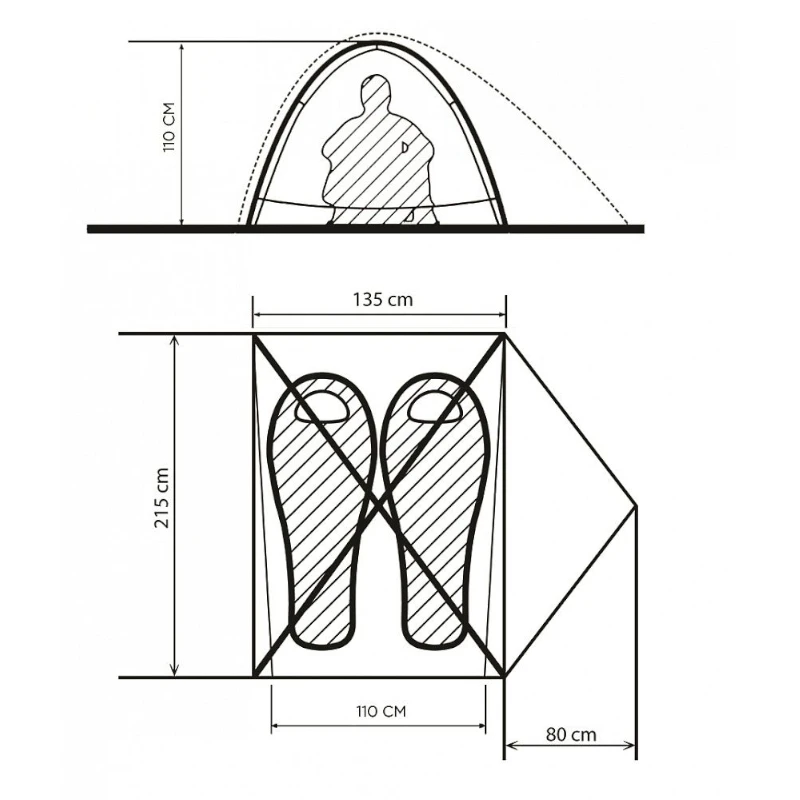Merkloos Turbat Borzhava 2 Alu Lichtgewicht Tent 8 Merkloos Turbat Borzhava 2 Alu Lichtgewicht Tent - Afbeelding 6