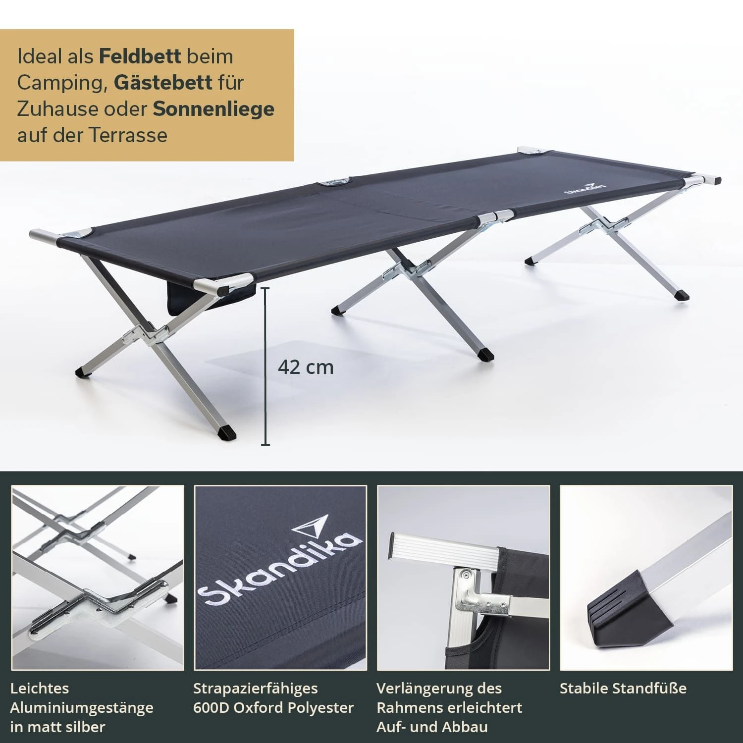 Skandika Vuoma Ligbed - Blue 4 Skandika Vuoma Ligbed - Blue - Afbeelding 2