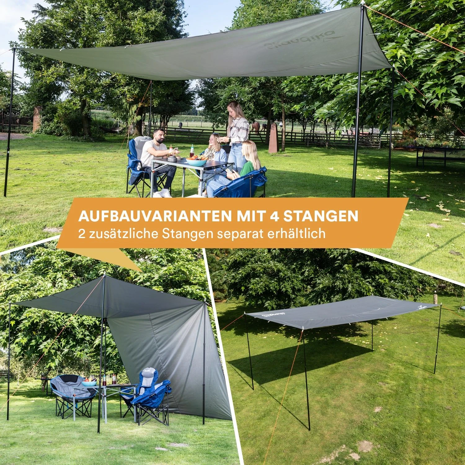 Skandika 5 X 3 Meter Schaduwdoek Met Telescopische Palen 5 Skandika 5 X 3 Meter Schaduwdoek Met Telescopische Palen - Afbeelding 3