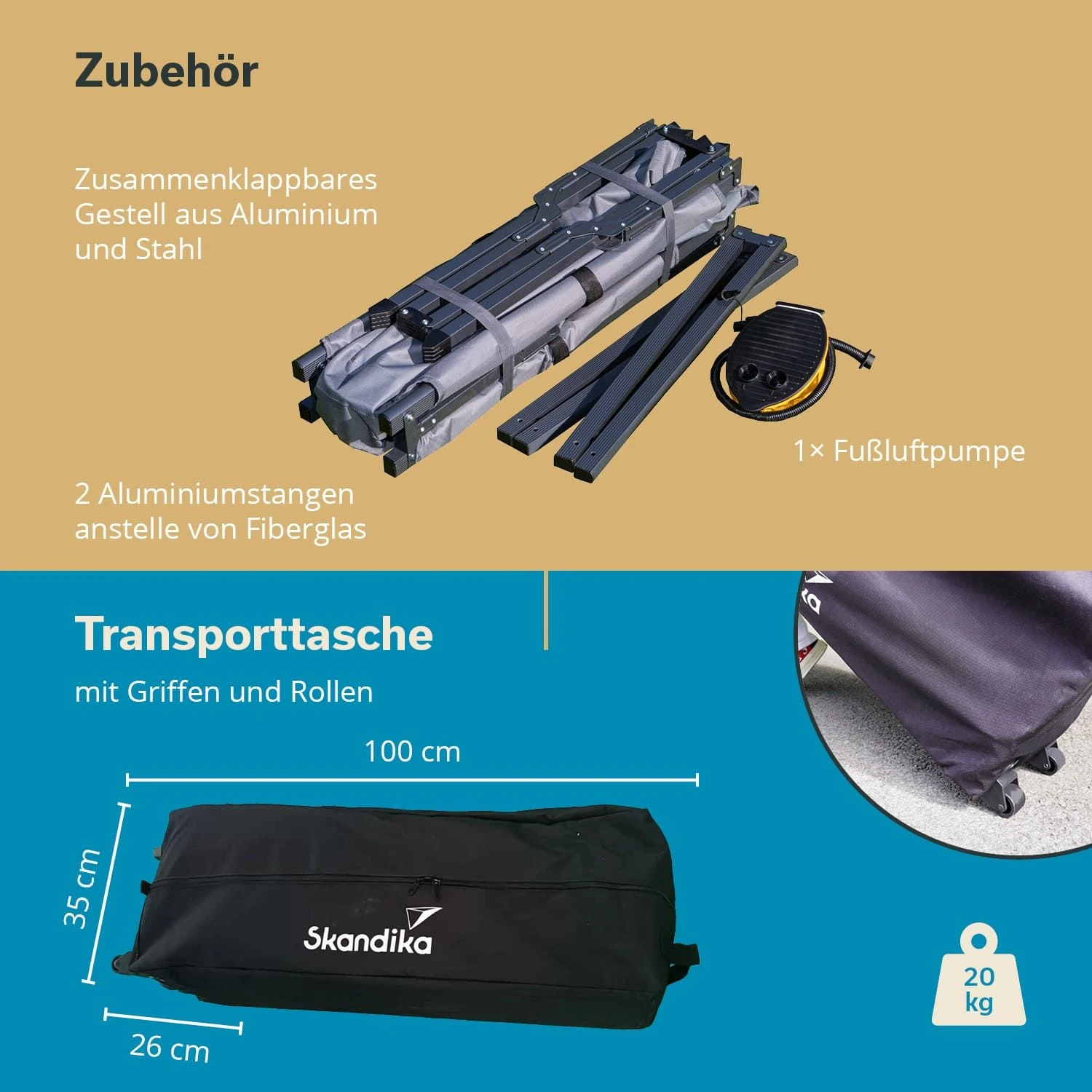 Skandika Haug Tent Bed Groen 8 Skandika Haug Tent Bed Groen - Afbeelding 6