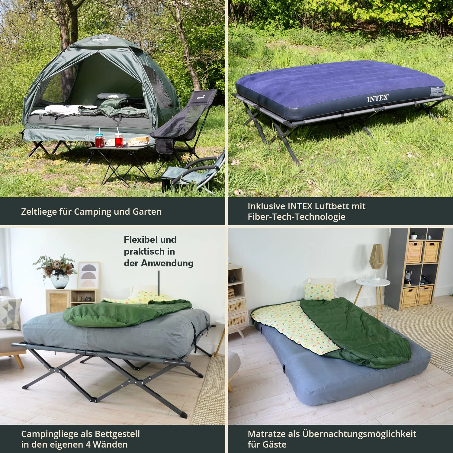 Skandika Haug Tent Bed Groen 6 Skandika Haug Tent Bed Groen - Afbeelding 4