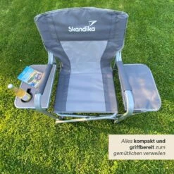 Skandika Tepsa Vouwstoel - Grey -Bo-Camp Verkoopwinkel 65ef31b9812e75.05835332