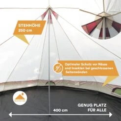 Skandika Tipi Comanche 400 Groepstent - Beige 10 Skandika Tipi Comanche 400 Groepstent - Beige -Bo-Camp Verkoopwinkel 66219f040368a9.09954487