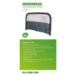 Bo-Camp Francis 240 X 140 Cm Opblaasbaar Windscherm -Bo-Camp Verkoopwinkel 66476a6a026299.84102311