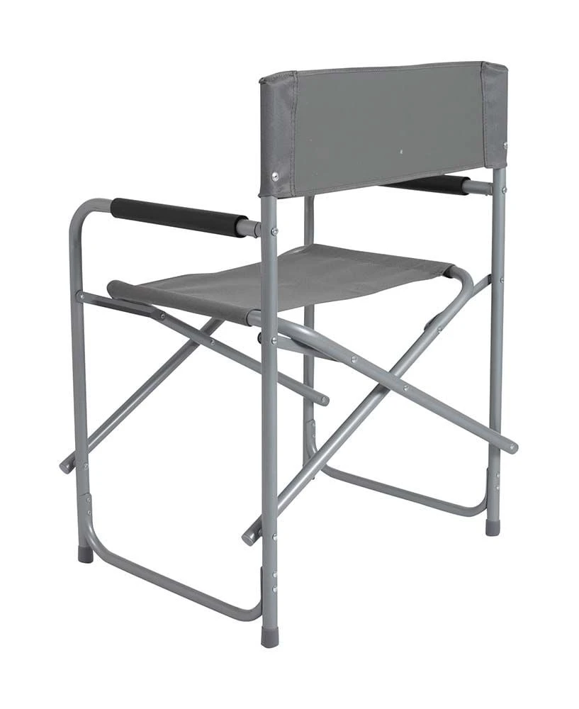 Bo-Camp Staal Grijze Regisseursstoel 7 Bo-Camp Staal Grijze Regisseursstoel - Afbeelding 5