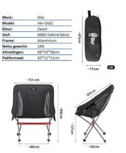 Hikr Outdoor Campingstoel -Bo-Camp Verkoopwinkel 6650492d568e36.53091802