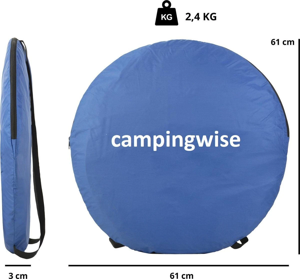 Campingwise Pop-up Douchetent - Blue 6 Campingwise Pop-up Douchetent - Blue - Afbeelding 4