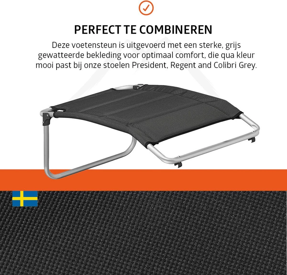 Campout 48 X 76 Cm Voetensteun - Grey 7 Campout 48 X 76 Cm Voetensteun - Grey - Afbeelding 5