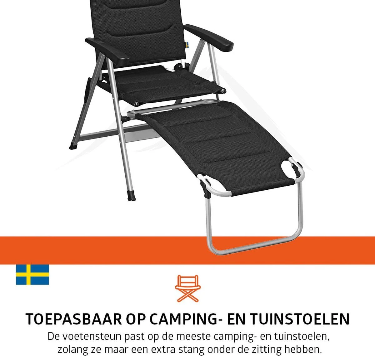 Campout 48 X 76 Cm Voetensteun - Black 5 Campout 48 X 76 Cm Voetensteun - Black - Afbeelding 3