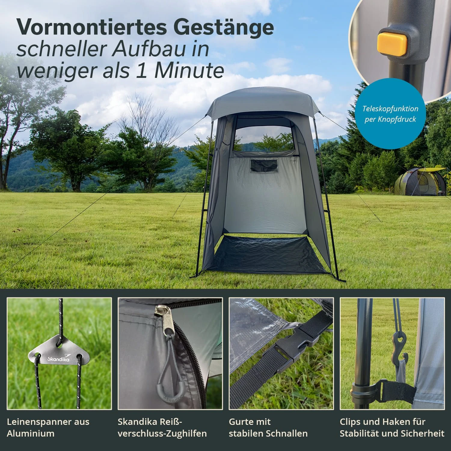 Skandika Quick Start Douchetent 4 Skandika Quick Start Douchetent - Afbeelding 2