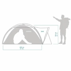 Merkloos Crua Duo Maxx Combo Lichtgewicht Tent + Culla Maxx Cocoon -Bo-Camp Verkoopwinkel 66d836c382e610.17609364