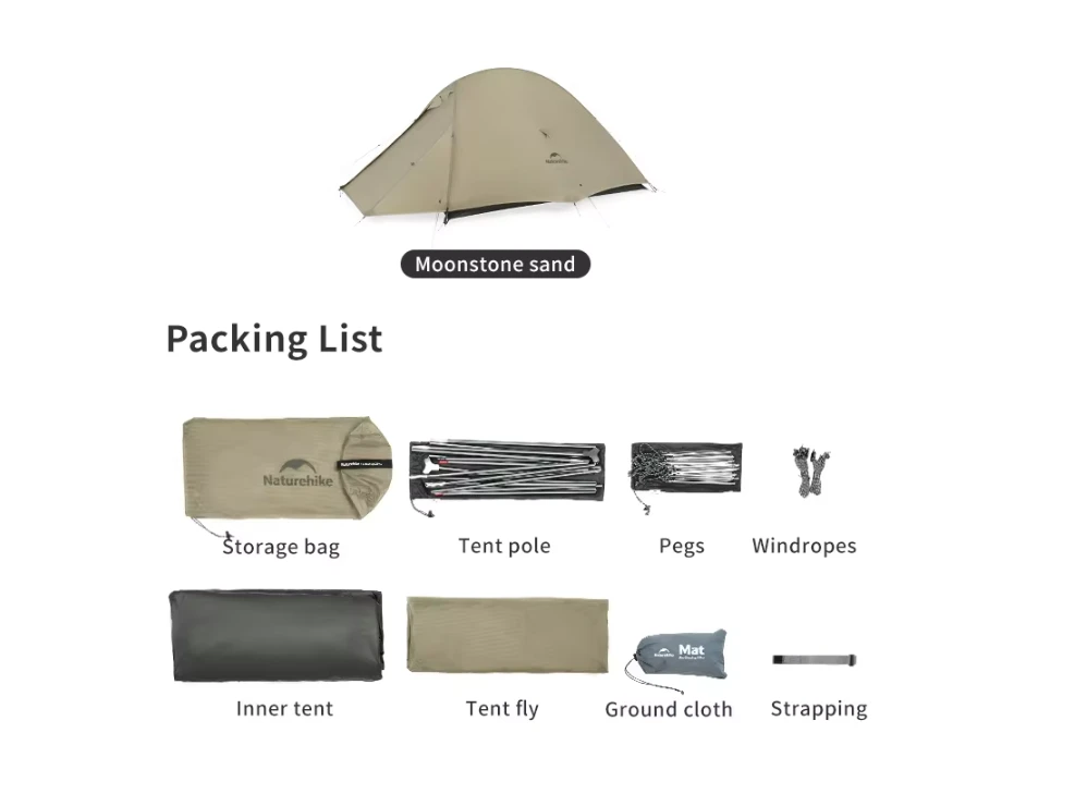 Naturehike Cloud Up 2 PRO Tent - Brown 6 Naturehike Cloud Up 2 PRO Tent - Brown - Afbeelding 4