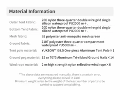 Naturehike Cloud Up 2 PRO Tent - Brown 10 Naturehike Cloud Up 2 PRO Tent - Brown -Bo-Camp Verkoopwinkel 66e3e318ab96a7.78240400