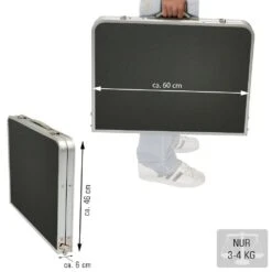 AMANKA 90x60 Antraciet Aluminium Kampeertafel Met 2 Krukjes -Bo-Camp Verkoopwinkel 7f27f8f5c3d48ce5