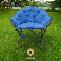 Skandika Moonchair Premium XL Vouwstoel - Blue -Bo-Camp Verkoopwinkel 83c02bf7010b3e16